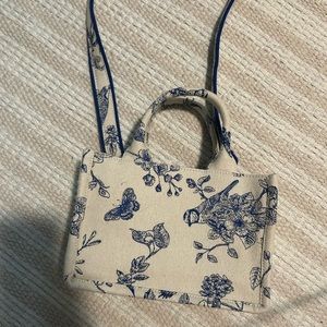 Canvas mini tote bag purse